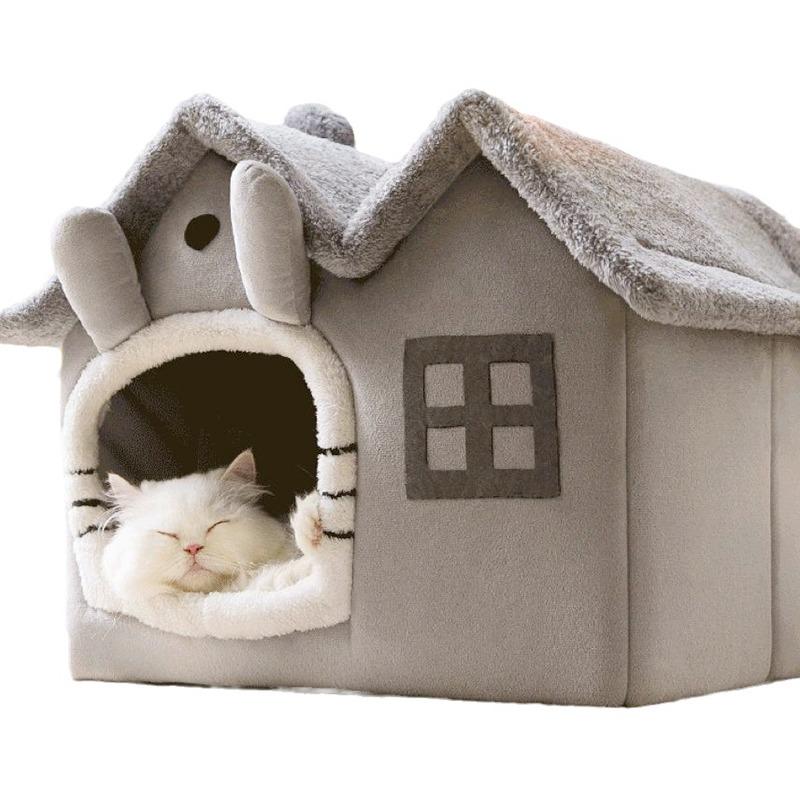 Letto Per Gatti Semichiuso, Cuccia A Grotta Per Gatti Da Interno