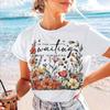Printed Flower Letter Pattern Fashionable Short Sleeved Summer Street Versatile Harajuku Top 90s Women's Casual Sweet T-Shirt