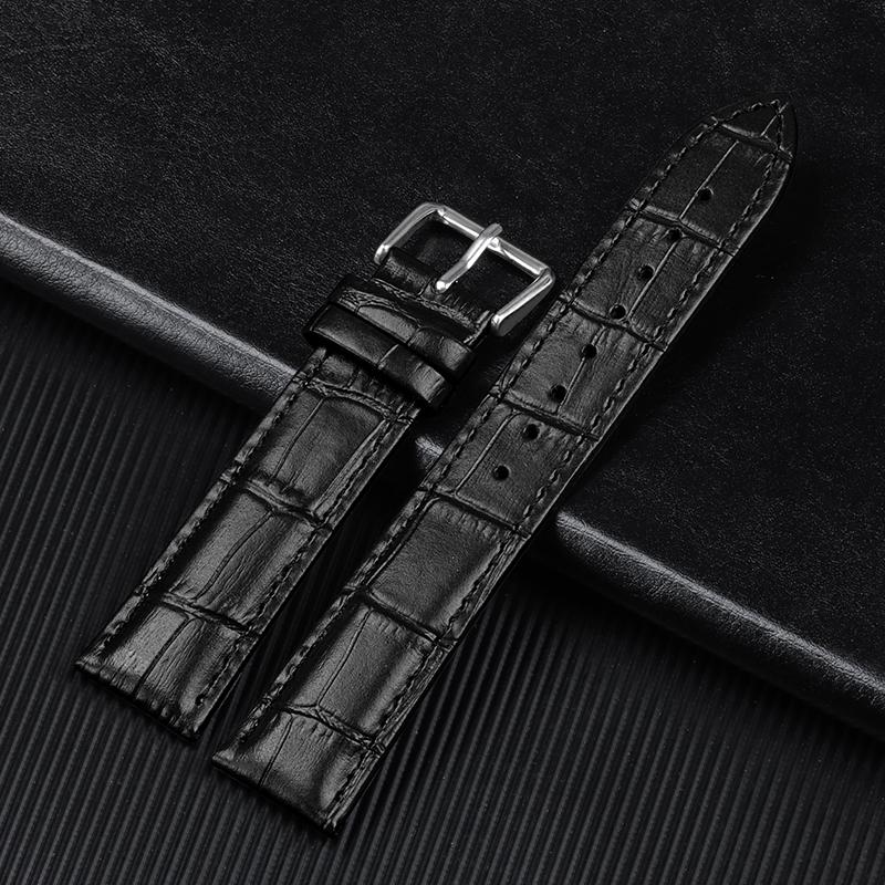 Calfskin Leather Watch Strap Slub Pattern 12/14/16/18/20/22mm Universal Watchband for Men Women Business Bands Watch Accessories
