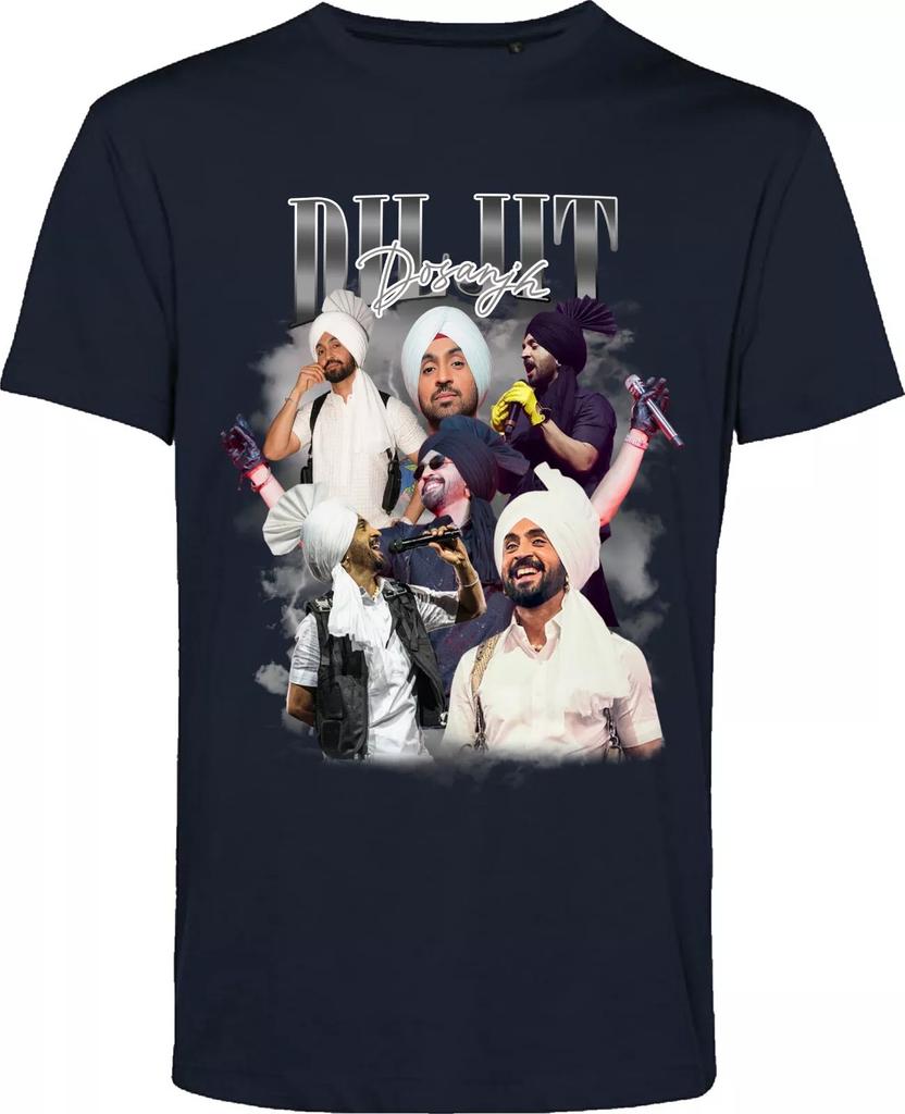 Sommer Neue Schönheit Trendiges Diljit Dosanjh T-Shirt Punjabi Sänger T-Shirt Männer und Frauen Reine Baumwolle Retro Mode Kurzarm Top