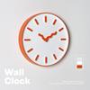 Hermès Orange Italian Minimalist Modern Clock Wall Clock Living Room Dining Room White Wall Sun Movement Quartz Clock