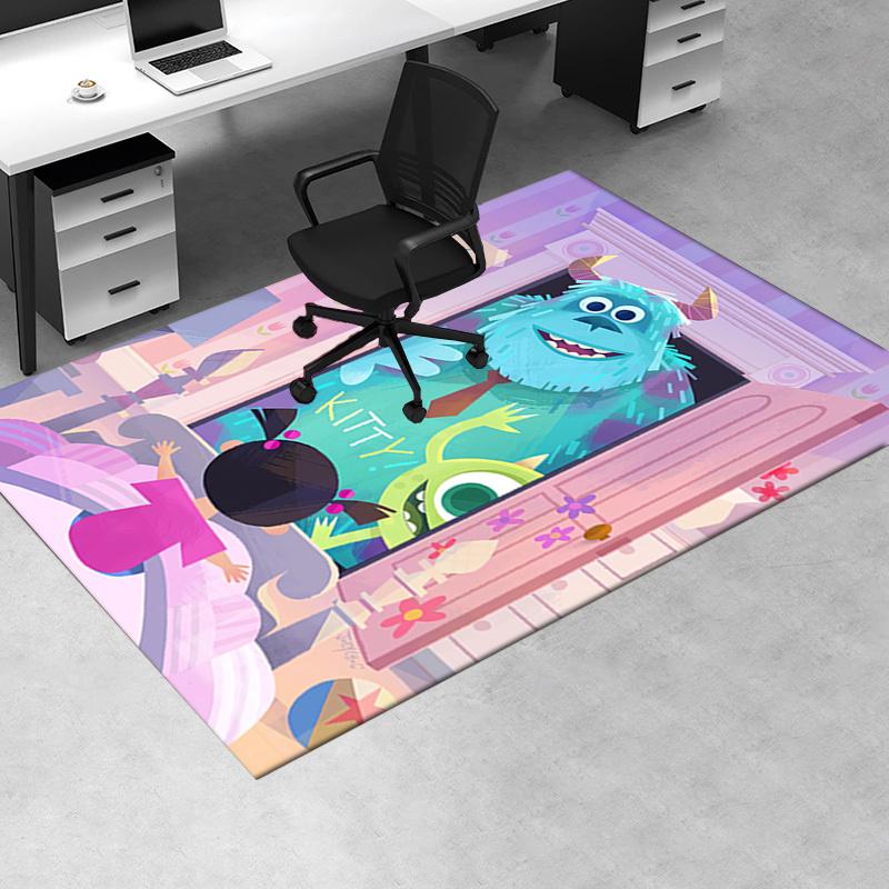 Office Rug Monsters, Inc. Theme 3D Printed Anti-Slip Rug-Machine Washable for Living Room