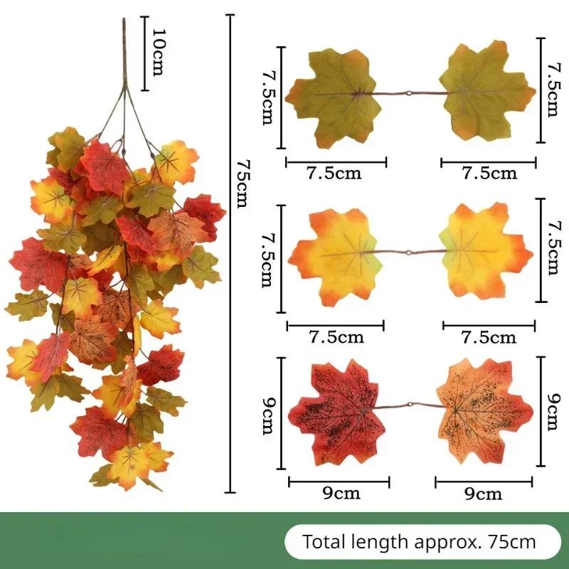 Home Decoration Wall Hanging Vine Red Maple Vine Green Plant Project Soft Installation Hotel Landscape Plant