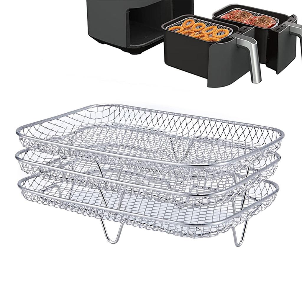 Stainless Steel Air Fryer Rack Oven Baking Dehydrator Rack Cooking Steamer Roasting Racks Air Fryer Accessories Kitchen Tools