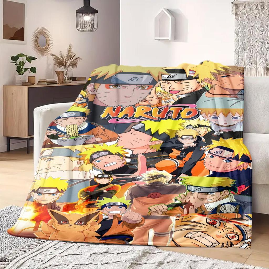Naruto Anime Print Blanket Warm  Comfortable Flannel Blanket Suitable for Bedrooms, Sofas, Beds, Chairs, Picnics, Travel