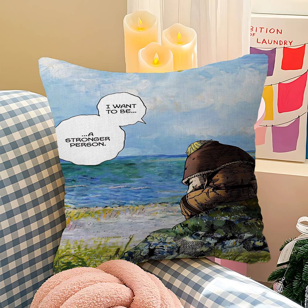

Vinland Saga Anime Pillow Gifts Home Office Furnishings Bedroom Sofa Car Cushion Cover Case 45x45cm 12x12Inch