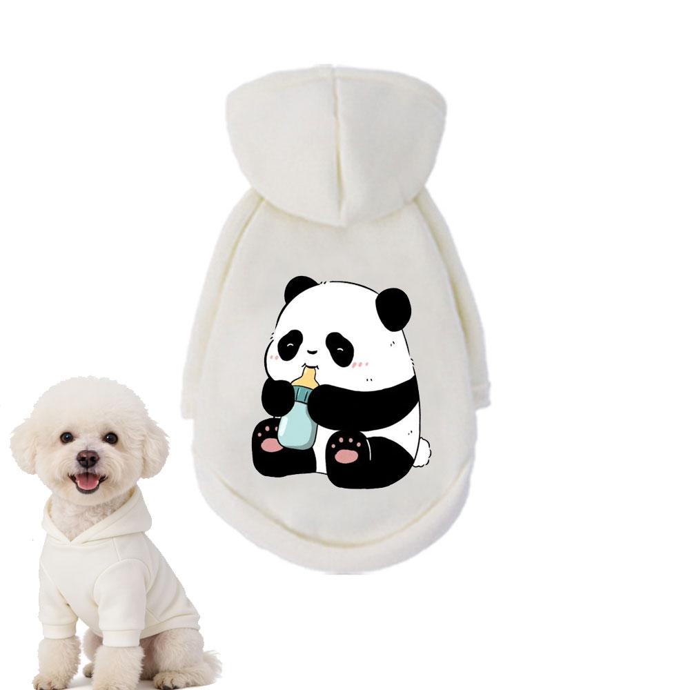 Pet Hooded Sweatshirt Cats & Dogs Cute Fashiona Unique Panda Print Design Suitable Pomeranian Maltese Large Breed Dog