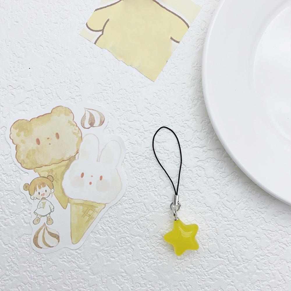 Keychain Star Phone Strap Pendant Mobile Phone Chain Phone Lanyard Phone Hanging Rope  Couple Gift