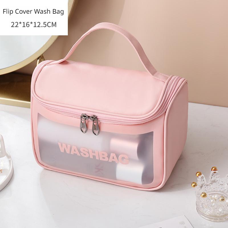 New Transparent Makeup Pack 6 Pcs Set PVC Wash Storage Bags Bath Swimming Beach Bag PU Matte Skincare Sorting Bag