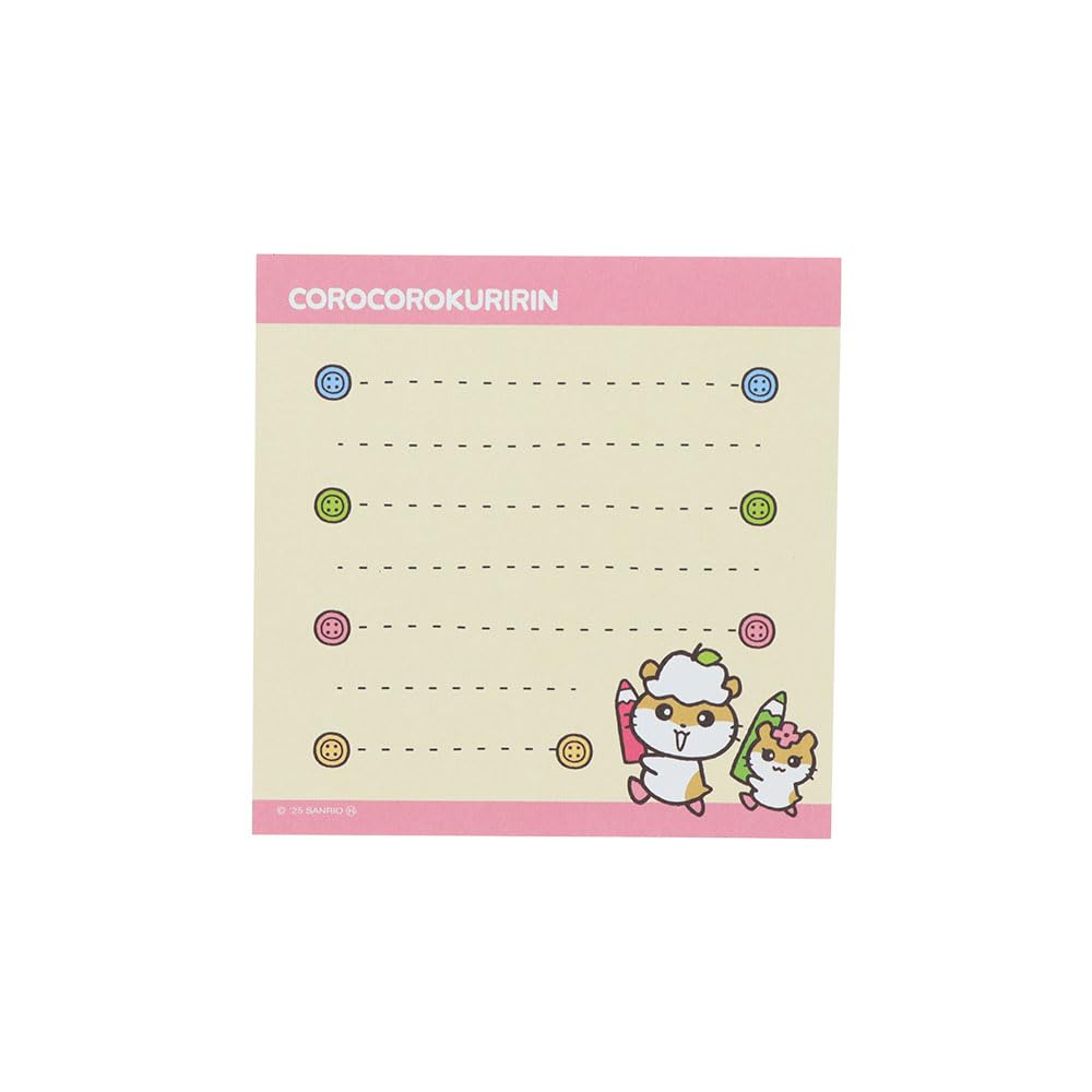 Stationery Korokoro Kuririn Sanrio Characters Square Memo Pad S2849720 Sun-Star