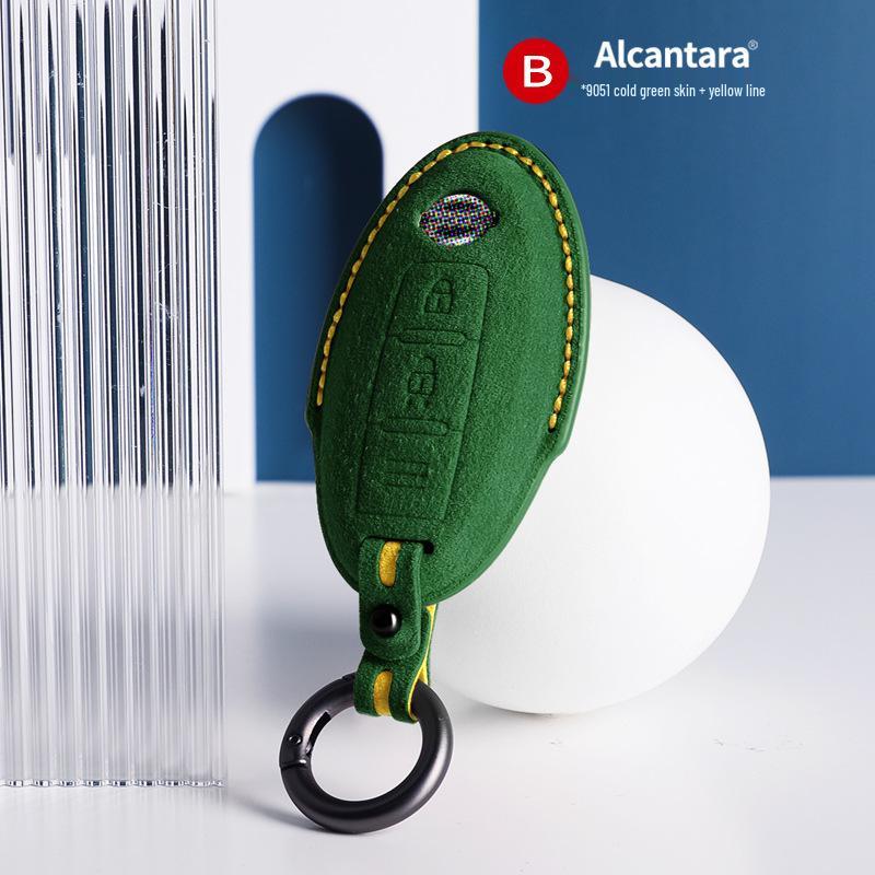 Nissan X-Trail, Kicks, Sylphy, Bluebird Alcantara Suede Key Case Cover