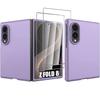 Cover + 2 Vetri Temperati per Samsung Galaxy Z Fold 8, Protezione Rigida Antiurto Sottile - Viola