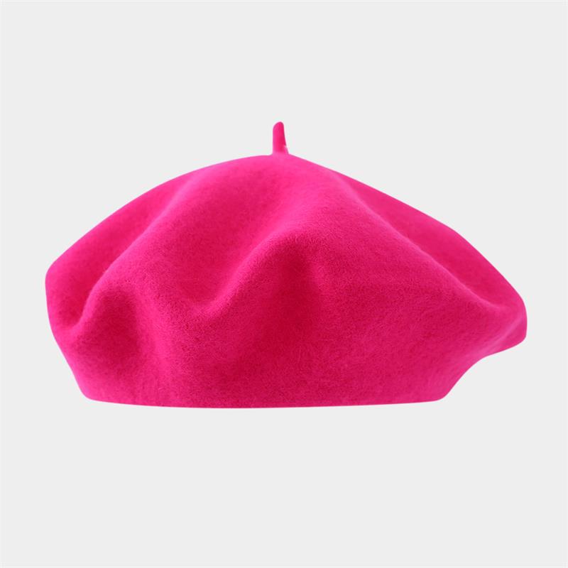 High-quality Solid-color Embroidered Beret Versatile Winter Women Japanese-style Artistic Retro Painters Hair Band