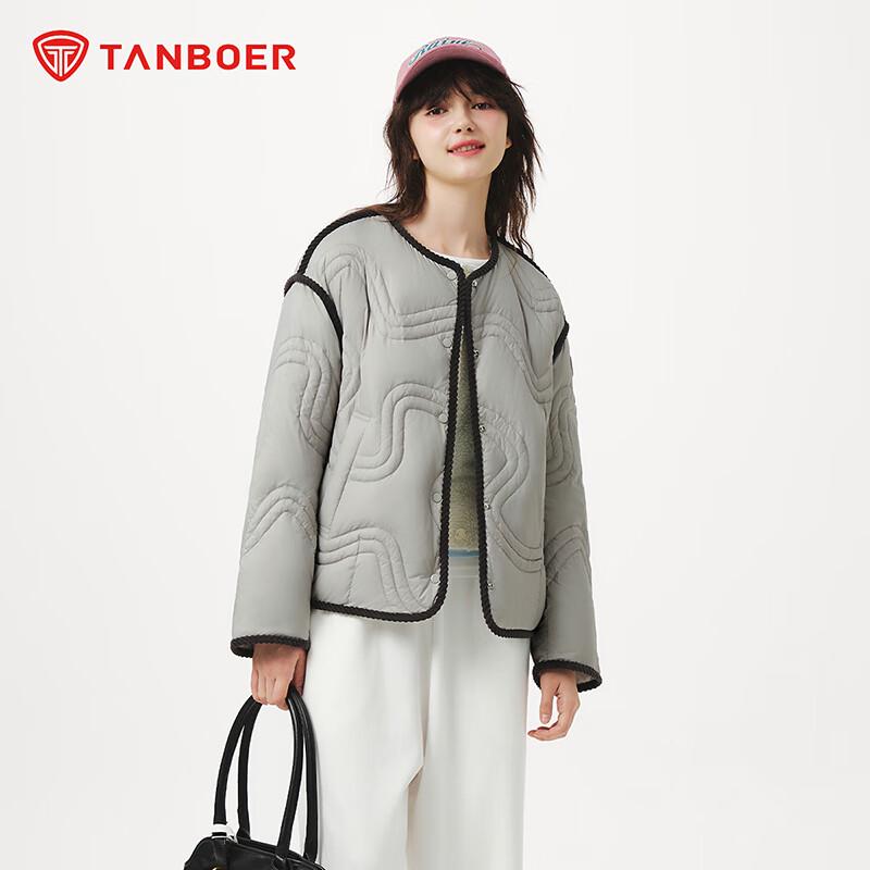 Tanboer Women's Retro Lightweight Collarless Down Jacket