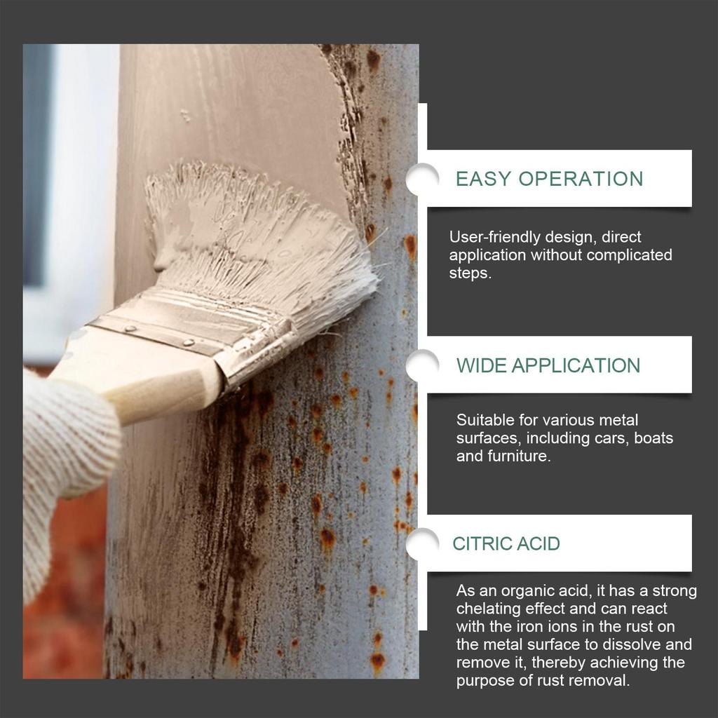150g Metal Rust Removal Paint Metal Surface Rust Removal & Rust Prevention Long Lasting Protection Rust Quick Drying With Brush