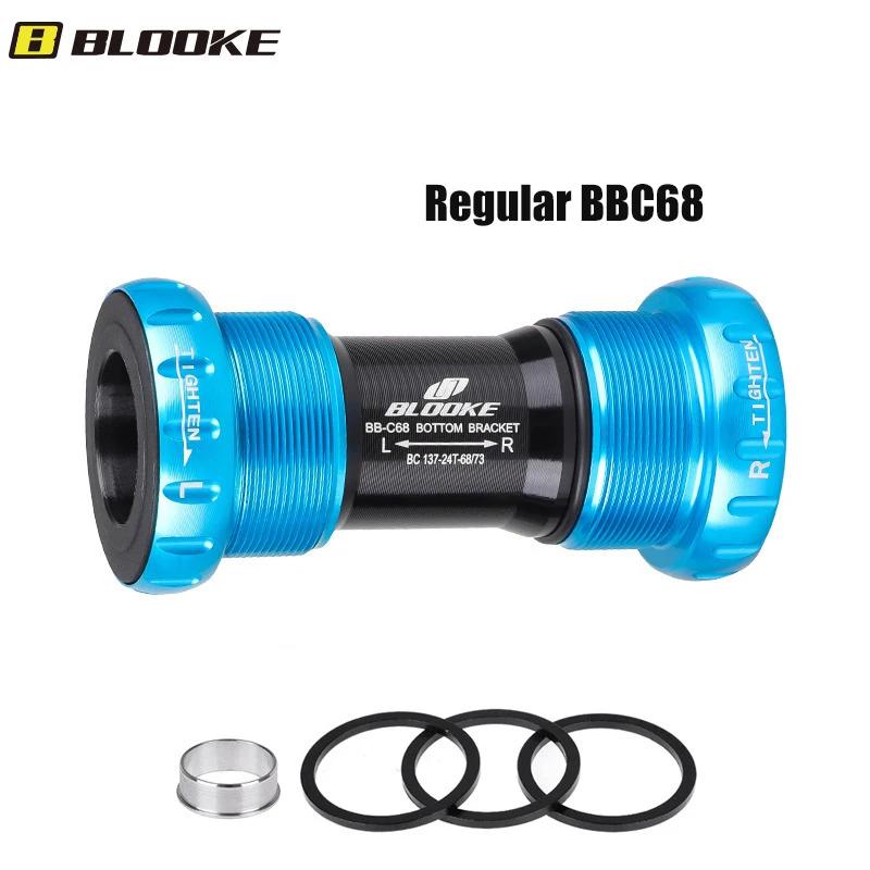 BLOOKE-Bicycle Bottom Bracket BBc68 Sealed Ceramics Bearing, Central Movement Axis Crankset, Hollowtech Crank Shaft