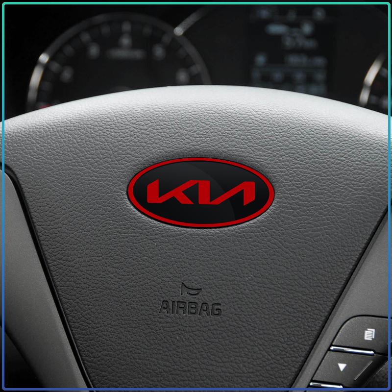 Car Steering Wheel Center Emblem Badge 3D Sticker Styling For KIA Sportage Rio Ceed Proceed Sorento Picanto Optima Niro