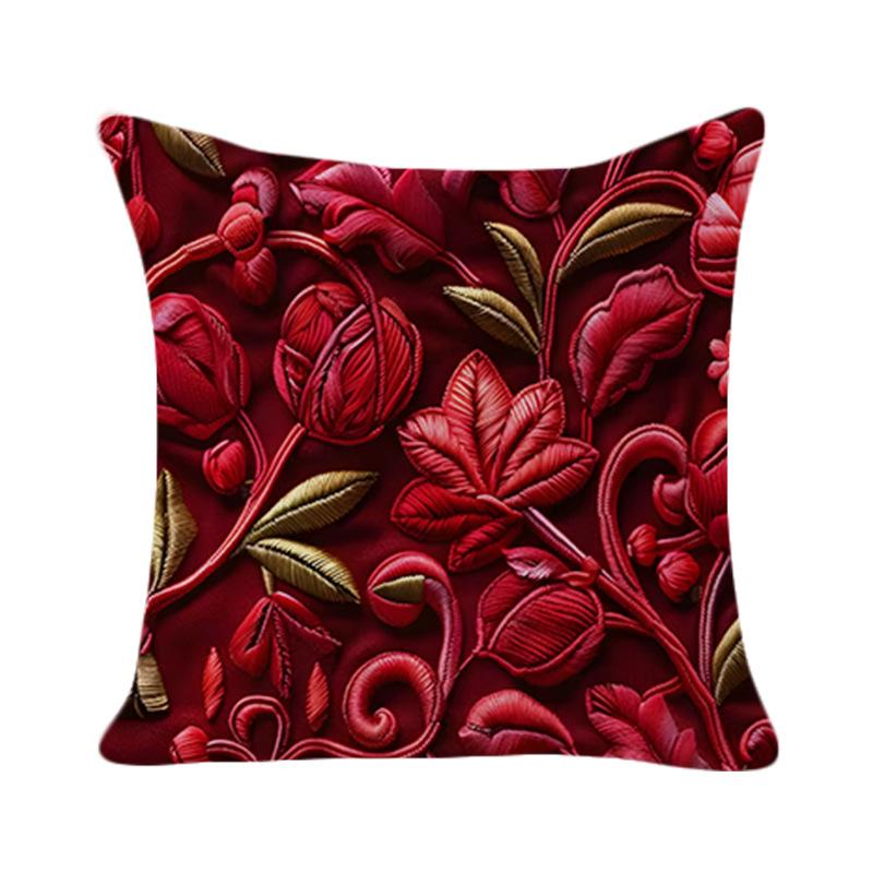 3D Colorful Plant Printing Pillow Cover Fashion Home Sofa Cushion Cover Printing