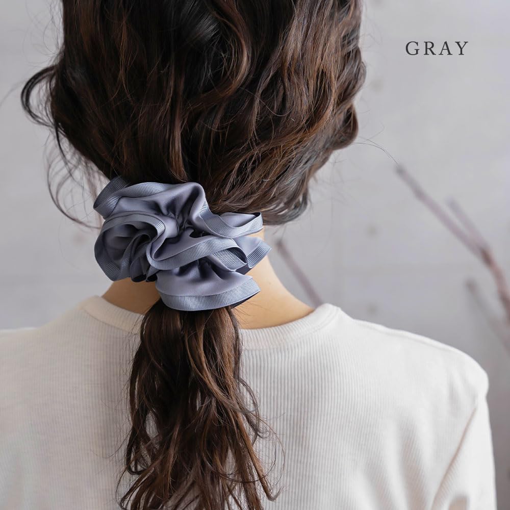 JewelVOX Scrunchie Hair Accessory for Solid Stylish Hair Brown Women, Grosgrain, Color, Simple, Tie,
