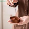 Natural Wood Incense Holder with Brass Insert, Handmade Incense Burner for Sticks & Ash Catcher