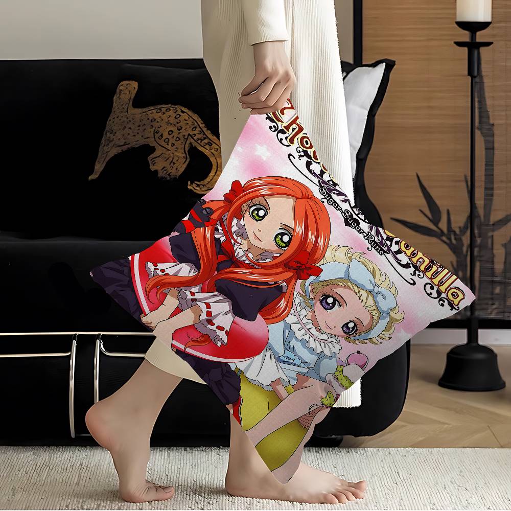 Anime Sugar Sugar Rune Kissenbezug Polyester Sofakissen Dekorative Wurfkissen Heimdekoration Kissenbezug
