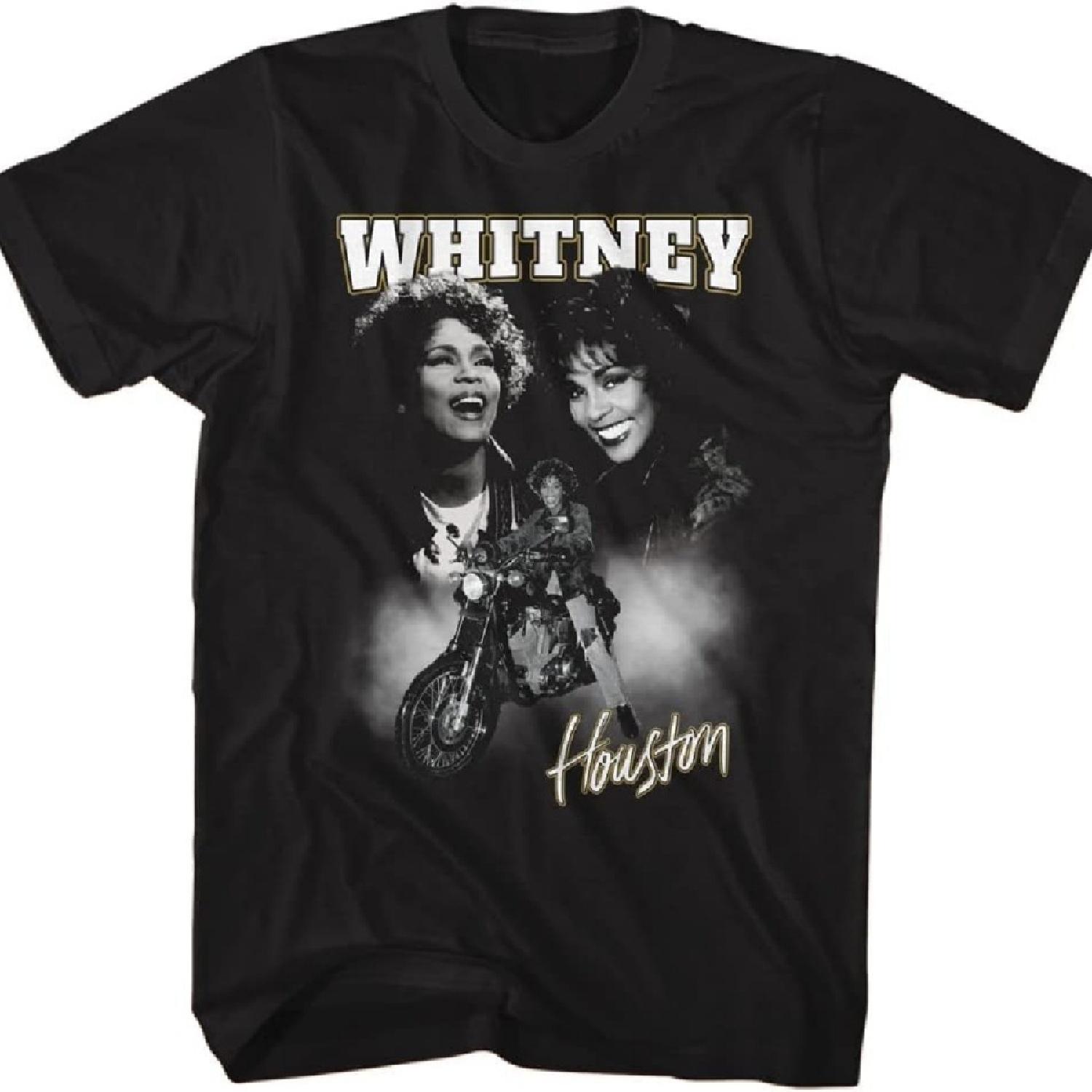 

American Classics Whitney Houston T Shirt Baby Tonight Motorcycle Adult Short Sleeve T Shirts 90s Pop Music Graphic Tees XXXXXL