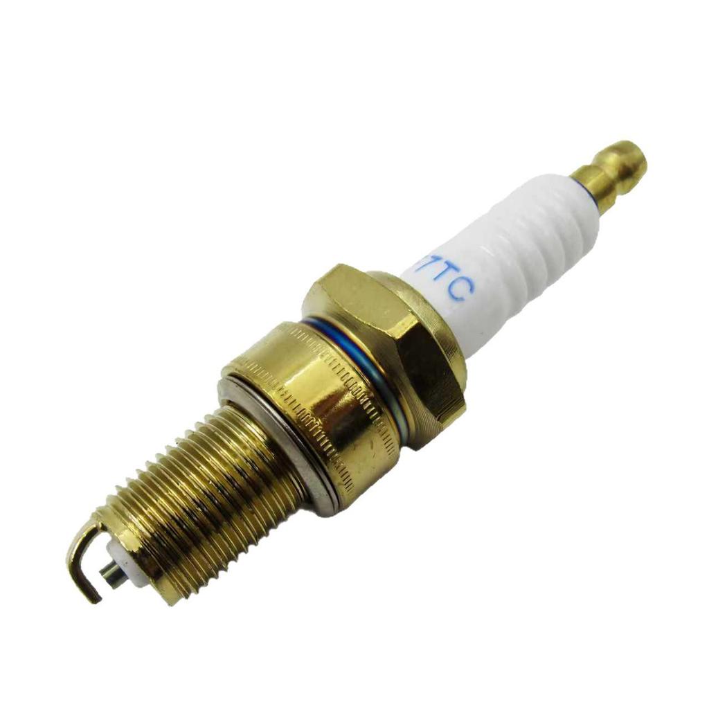 Vergoldete F7TC Zündkerze für Benzingenerator & Go-Kart Viertakt Poliermaschine