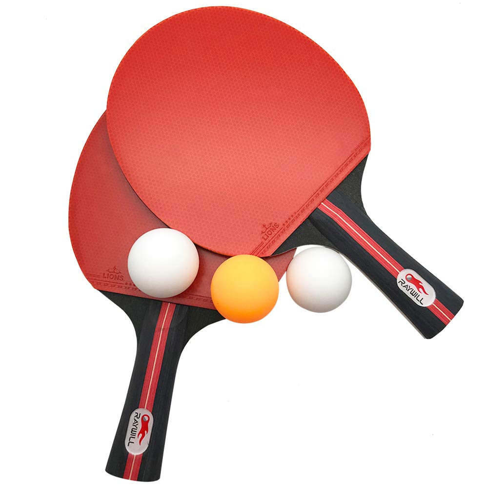 Portable table tennis racket Portable table tennis set 2 rackets 3 ping pong balls with storage bag Easy to use anywhere Table tennis equipment Table