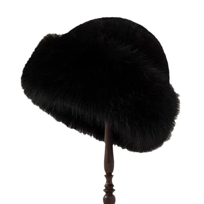 "2024 Versatile Fashion Mongolian Hat with Ear Protection - Thick Fur Plush for Cozy Autumn & Winter"
