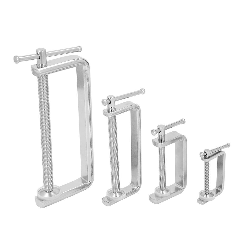 4PCS Set Industrial Strength C Clamp Non Slip Mat Quick Fixing A3 Steel C Clamp for Workshop