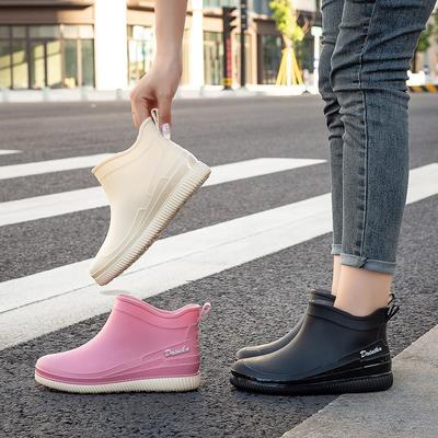 Damenmode Outdoor Rutschfest Leicht Regenschuhe Gummischuhe