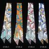 Women Flower And Bird Printing Skinny Bag Scarf Brand Silk Foulard Women Neck Tie Head Scarves For Ladies 5*88cm