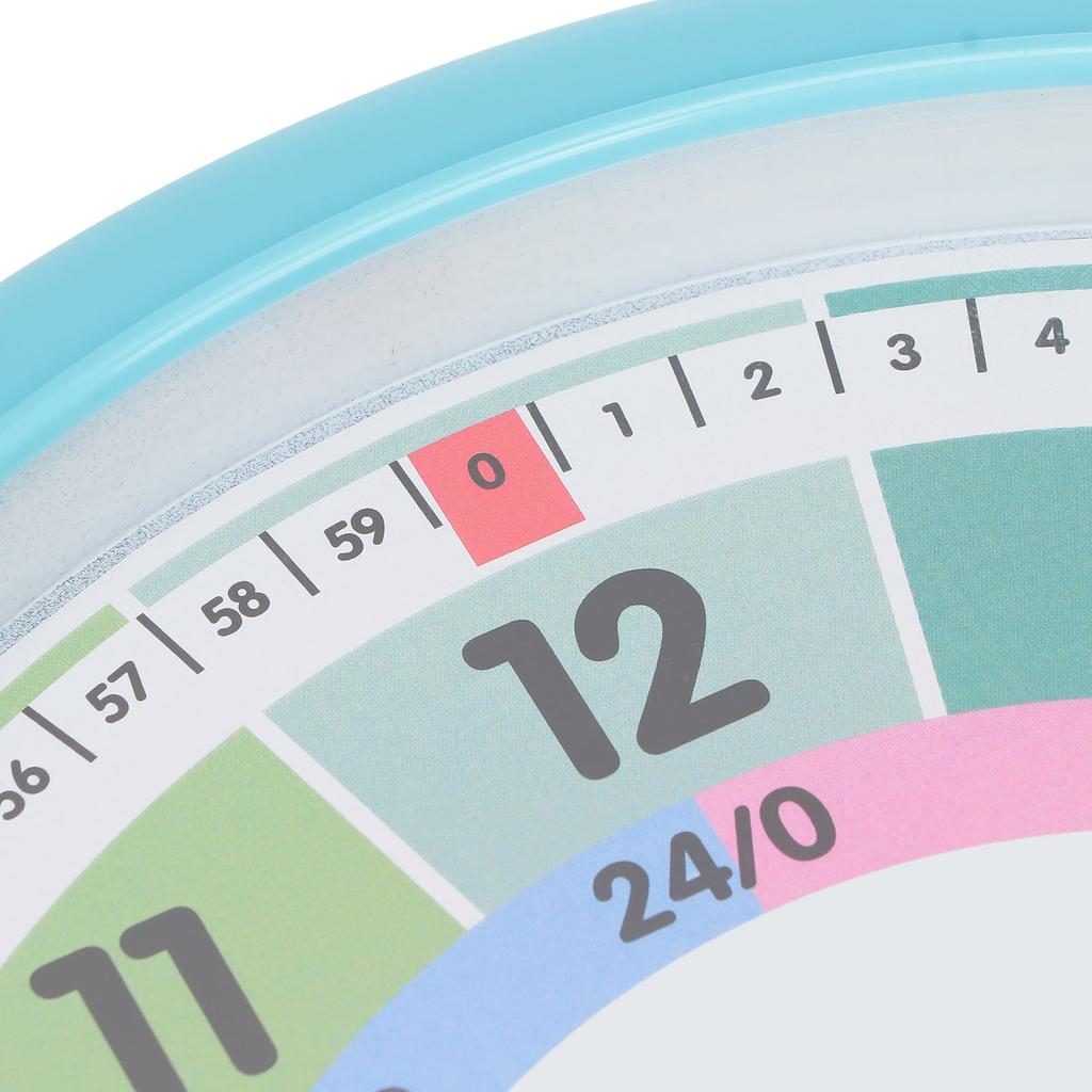 Wall Clock Plastic Cartoon Colorful Quartz Time Learning Hanging Clock for Kid S Bedroom Classroom