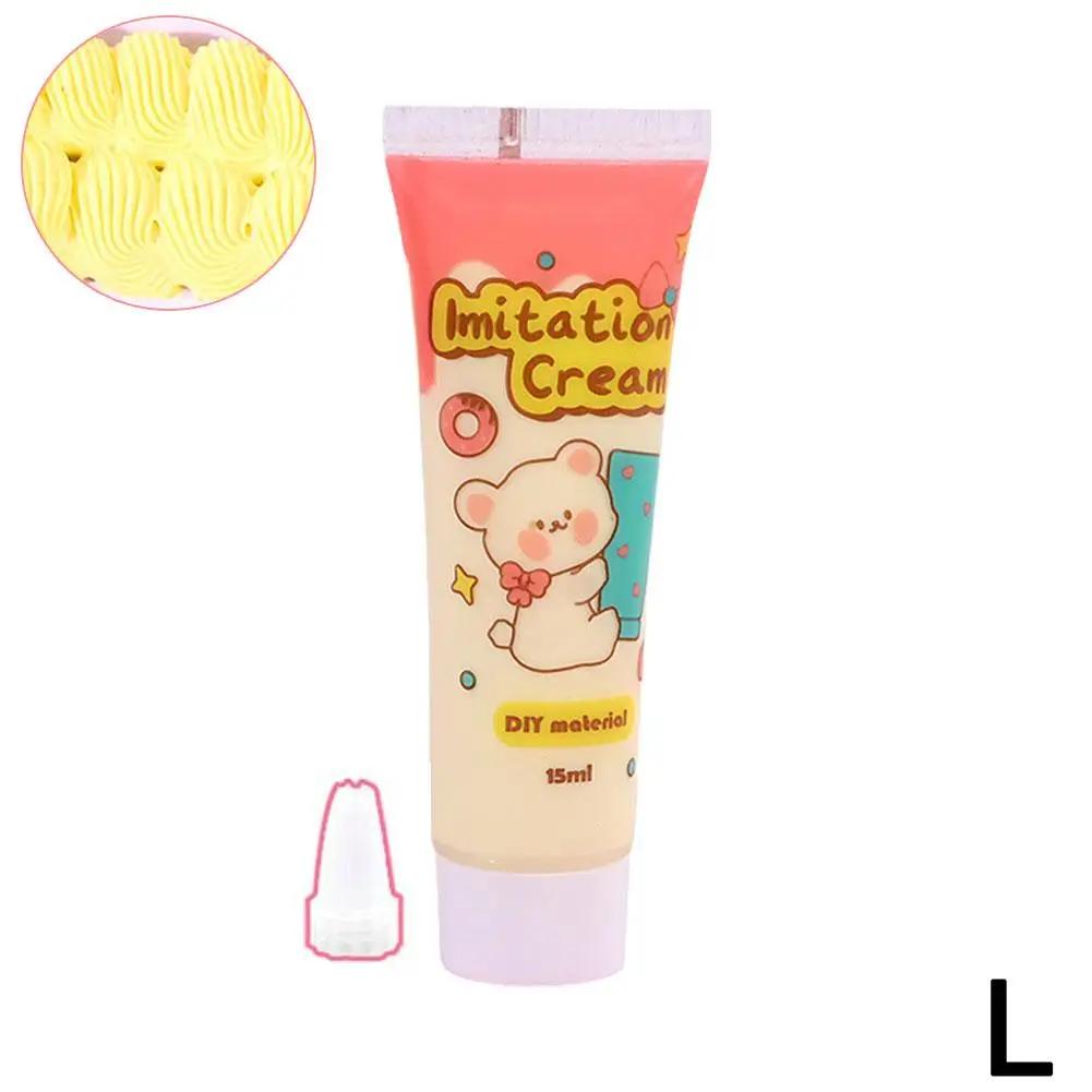 DIY Imitation Cream Glue Homemade Mobile Phone Hairpin Card Clay Material Glues Craft Accessories 15ml Cream Resin C8M0