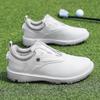 Golfschuhe Herren und Damen wasserdicht automatischer Drehverschluss teleskopische Schnürsenkel rutschfeste Spikes Outdoor-Sneaker große Größen