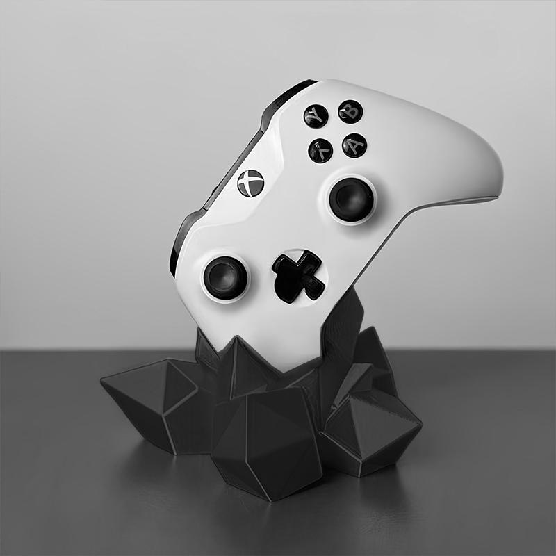 1pc Modern Crystal Shaped Game Controller Base Holder Compatible For Xbox PS4 And PS5 Display Stand Home Storage Decoration