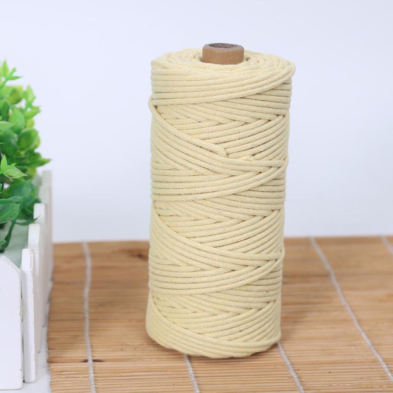 2 mm farbiges Baumwollfadenseil für selbstgemachte dekorative geflochtene Wandteppiche