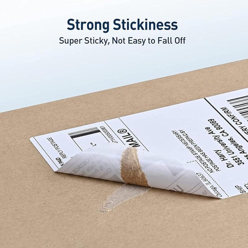 True-Ally 100Mm X 150Mm Direct Thermal Shipping Label, 4""X 6"" Sticker Rolls, 400 Label Per Roll, Strong Adhesive, Barc