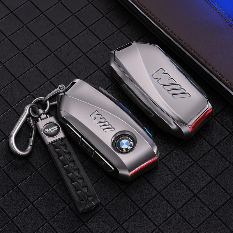 Zinc Alloy Leather Car Key Case Shell Cover For Bmw F20 G20 G30 X1 X3 X4 X5 G05 X6 X7 G11 F15 F16 G01 G02 F48 Auto Accessories RR8