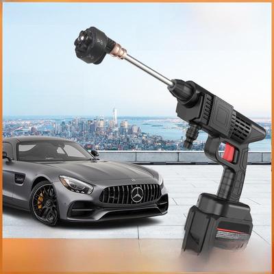 Cordless Lithium Battery High-Pressure Car Washing Water Gun with Charging Capability.