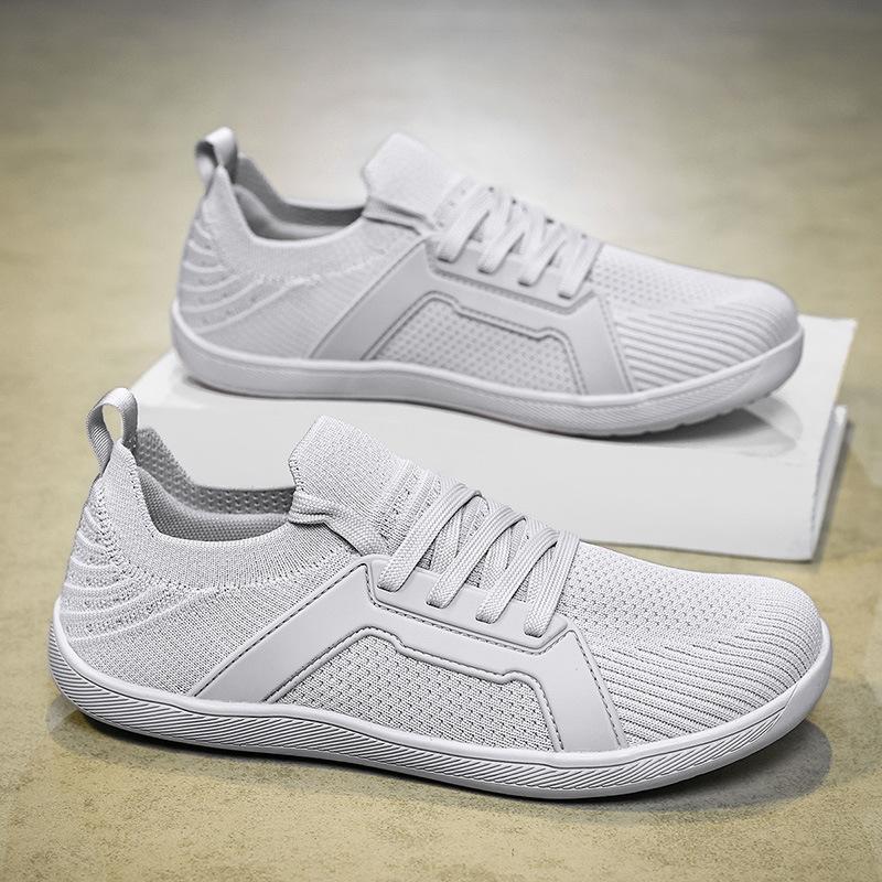 

Новые повседневные туфли большого размера, летающие плетеные мужские туфли, прогулочные туфли с широким носком, туфли на плоской подошве, удобные туфли для родителей, легкие и нескользящие 41