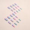 Sweet flash girl macaron color gradual change manicure flowing heart summer cute wear nail fake nails