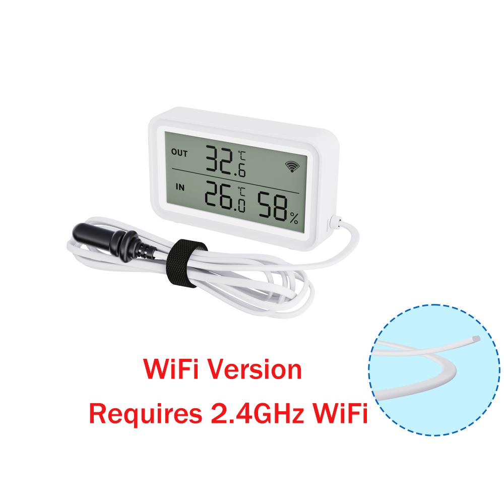 Tuya WiFi Zigbee Temperature Humidity Sensor with External Probe APP Remote Control Workwith Yandex SmartLife Alexa WiFi Version