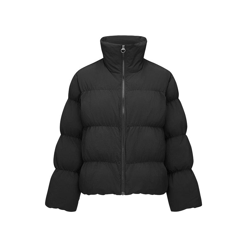 Skechers Basic Sports Series Warm Comfortable Durable Casual Cotton Jacket Women Jacket Carbon-Black P424W069-0018 L