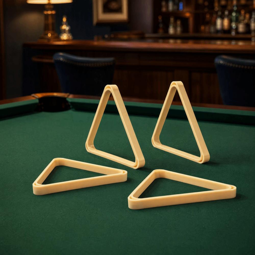 2pcs Strong Build Snooker Triangle Rack White Color Billiard Ball Rack Pool Hall Use