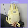 Lightweight Nylon Shoulder Bag With Car Stitching For Casual Outfits
