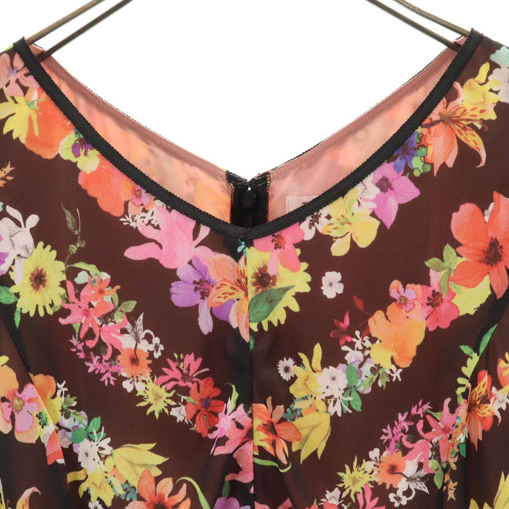 TOCCA Made In Japan Floral No Sleeve Knee-length Dress 4 Black Women Used