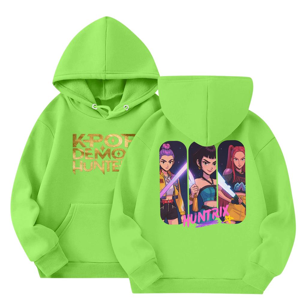 Child Fashion Lightweight Long Sleeve Pullover With Pockets  Print Hoodie