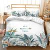 3D Summer Seaside Bedding Set Palm Leaf Plant Duvet Cover Pillowcase 2/3 AU/DE/US/UK/EU Full-size Home Decoration