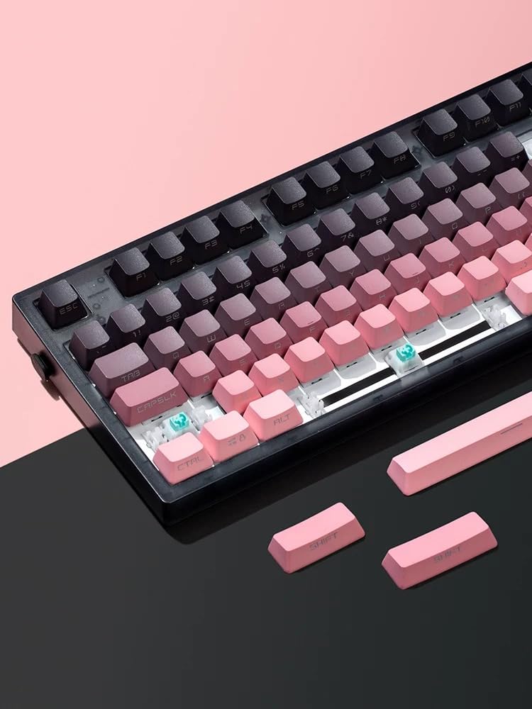 Keecipal Blackberry Keycaps, OEM Profile, PBT Dye-Sublimated, Top-Printed, 136 Keys for Mechanical Gaming Keyboards, Compatible with Cherry, Gateron,